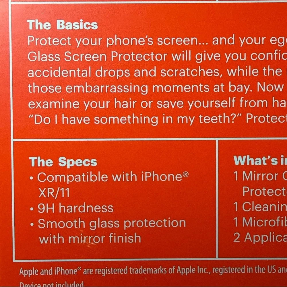 Mirror Glass Screen Protector for iPhone XR 11